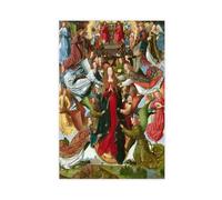 ANFOTCM Master of The Saint Lucy Legend,Mary, Queen of Heaven, Canvas Poster Bedroom Decor Sports Landscape Office Room Decor Gift 24x36inch(60x90cm)