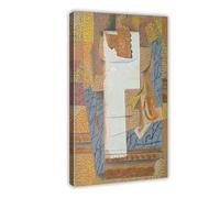 ANFOTCM Pablo Picasso,Composition with Cut Pear And A Bunch of Grapes Canvas Wall Art Print Poster For Home School Office Decor 20x30inch(50x75cm)