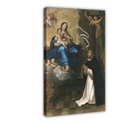 ANFOTCM Pedro De Raxis,Apparition of The Virgin to Sain Jacinto from Polonia, Canvas Poster Bedroom Decor Sports Landscape Office Room Decor Gift 24x36inch(60x90cm)