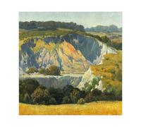 ANFOTCM Percy Gray,An Old Quarry, Canvas Posters Wall Art Bedroom Office Room Decor Gift 16x16inch(40x40cm)