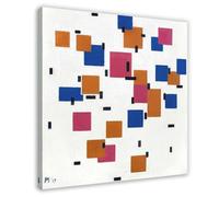 ANFOTCM Piet Mondrian,Composition in Colour A, Canvas Poster Wall Art Decor Print Picture Paintings for Living Room Bedroom Decoration 24x24inch(60x60cm)