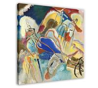 ANFOTCM Vasily Kandinsky,Improvisation No. 30,Cannons, Canvas Poster Wall Art Decor Print Picture Paintings for Living Room Bedroom Decoration 16x16inch(40x40cm)