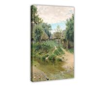 ANFOTCM Vasily Polenov,Backyards, Poster for Room Aesthetics Canvas Wall Art Poster And Print 12x18inch(30x45cm)