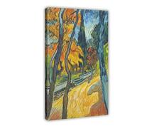ANFOTCM Vincent Van Gogh,Arbres Dans Le Jardin De L Asile, 1889, Poster Canvas Artwork Prints Rustic Farmhouse Decorations for Living Room Bathroom Bedroom 12x18inch(30x45cm)