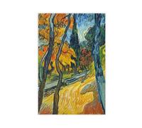 ANFOTCM Vincent Van Gogh,Arbres Dans Le Jardin De L Asile, 1889, Poster Canvas Artwork Prints Rustic Farmhouse Decorations for Living Room Bathroom Bedroom 12x18inch(30x45cm)
