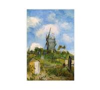 ANFOTCM Vincent Van Gogh,Le Moulin De Blute-fin, Montmartre, 1886, Poster for Room Aesthetics Canvas Wall Art Poster And Print 16x24inch(40x60cm)