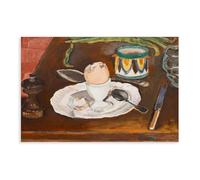 ANFOTCM Vintage Oil Painting_ Boiled Egg & Runner Beans Still Life, Edward Lewis (1973) Framed Art Wall Decoration Poster Family Bar Restaurant Garage Cafe Art Sign Gift 16x24inch(40x60cm)