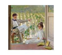 ANFOTCM Vittorio Matteo Corcos,an Afternoon On The Porch, Poster Print for Teen Boys Room Wall Art Canvas Painting Print 24x24inch(60x60cm)