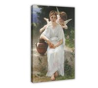 ANFOTCM William-Adolphe Bouguereau,Whisperings of Love Poster Print for Teen Boys Room Wall Art Canvas Painting Print 24x36inch(60x90cm)