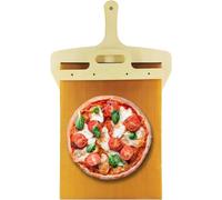 Angaekkot Sliding Pizza Peel, 50 x 30 cm, Sliding Pizza Shovel, Pizza Peel that Perfectly Transfers Pizza, with Handle, Non-Stick Pizza Bowl, Pizza Accessories