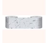 ANGANGAN Wallpaper Border Silver Vine Self Adhesive Wall Stickers Border Removable Waterproof Wallpaper Decal Decoration for Living Room Bathroom Kitchen Tiles 5X500CM