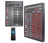 ANGDI 12 Rows LED Electronic Exchange Rate Display Board, Digital Display Currency Rate Board with Remote Control & Timer, Multi Country World Exchange Rate Pannel for Banks Financial