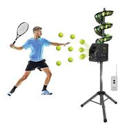 ANGDI Automatic Tennis Server Machine, Rechargeable Tennis Ball Tosser with Remote Control, Height Adjustable, Portable Pickleball Server with Frequency & Direction Adjustable, for Outdoor Court