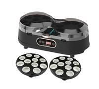 ANGDI Pool Ball Cleaner for 16 American & Snooker Balls, 2-in-1 Electric Pool Ball Polisher with Dual-Motor Vortex Action, LCD Touch Screen, Automatic Cleaning Polishing Machine for Clubs(Black)