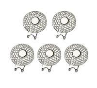 Angeer 5 Pcs/Set Magnetic Golf Hat Clips Golf Ball Marker Holder Men Women Golfer Gifts Golf Sports Court Accssories For Golf Gloves Hats Bags Caps Visor Belt Pocket Lot (Silver)