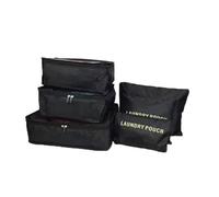 Angeer 6-Piece Luggage Organizer Set, Oxford Cloth Travel Packing Cubes with Compression, Multi-Size Mesh Bags for Clothes, Underwear & Accessories, Durable Lightweight Travel Essentials (Black)