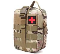 Angeer Tactical First Aid Kit - Portable Molle Pouch Emergency Bag with Compartment for Outdoor Survival, Hiking, Camping Gear (CP)