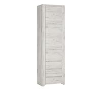 Angel 1 Door 3 Drawer Narrow Cupboard in White Oak