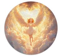 Angel 1000 Piece Round Jigsaw Puzzle for Adults And Kids Light Jigsaw Smooth Edging Difficult Near Impossible 1000pcs (67.5x67.5cm)