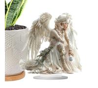 Angel Acrylic Art Stand, Angel Acrylic Art Plate, 2D Desk Stand Sign, Unique Desk Stand Sign, Art Desk Ornament, Elegant Display for the Living Room