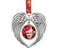 Angel Always in My Heart Christmas Ornaments Angel Wings Photo Frame - Memorial Frame with Angel Wings for Losing Your Loved One, Siehe Beschreibung, See description, See description