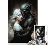 Angel And Daemon Jigsaw Puzzles 1000 Piece for Adults Great Gifts for Games Birthday Present Toy Wall Decor Suitable for People Aged 14 And Above (50x75cm)