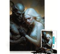 Angel And Demon 1000 Piece Jigsaw Brain Skill Game High Precision Die Cut Fascinating Hobby for Idle Moments (38x26cm)