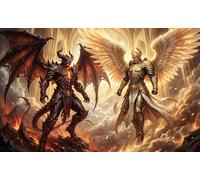 Angel And Demon 1000 Piece Jigsaw Puzzle,Home Wall Decor,Great Gifts,Educational Toy,Impossible Challenge,Premium Cardboard,Adults & Kids 14+,Stress Relief 38x26cm