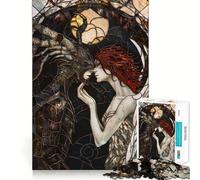 Angel And Demon Stained Puzzles for Adults 1000 Pieces Mental Boost Play Neat Cut Perfect Alignment Bonding Activity for Loved Ones (50x75cm)