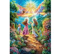Angel And Girl 1000 Pc DIY Jigsaw Puzzle Animal Pets Puzzles for Adults Teens Hard Challenging Team Building Stress Reducing Autumn High-grade Rigid Cardboard 1000 PCS
