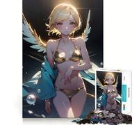 Angel Anime Girl Jigsaw 1000 Pieces for Adults Memory Fun Game Expert Cutting Craftsmanship Relaxing Indoor Group Activity (50x75cm)