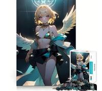 Angel Anime Girl Jigsaw for Adults1000 Pieces Mind Boost Game Seamless Fit Precise Pieces Relaxing Indoor Group Activity (38x26cm)