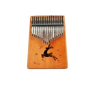 Angel ARK-N 17-Key Mahogany Kalimba Thumb Piano for Beginners with Tuning Hammer and Carrying Case - Reindeer Design