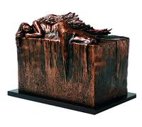 Angel at Rest Cremation Ashes Urn for Human Remains Funeral Casket Adult Large Memorial Urn for Ashes Resting Angel Cremation Casket Bronze
