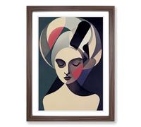 Angel Avant Garde Framed Wall Art Print A2 Walnut