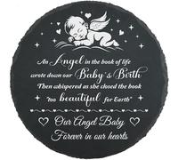 Angel Baby Memorial Stone Slate Plaque Sympathy Stone for Loss of a Child Miscarriage Sympathy Gift Infant Loss Bereavement Condolence Garden Stepping Stone (M2)