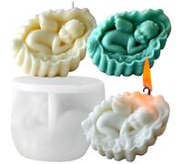 Angel Baby Resin Molds, Sleeping Newborn Baby in Eggshell Silicone Mold for Candle Soap DIY Handcraft, Angels Seashell Candle Molds for Home Car Ornament (Seashell)