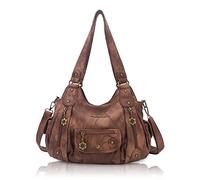 Angel Barcelo Womens Purses and Handbags PU Leather Shoulder Bag Fashion Hobo Bags for Girls, Stylish Brown, One Size
