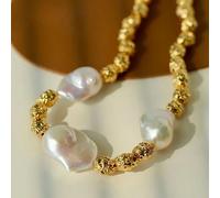 Angel Barocco Baroque Pearl Necklace - One or Three Pearls - Three pearl design