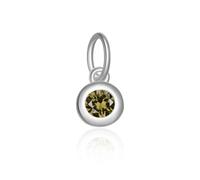 Angel Barocco Birthstone Charm Pendants - Silver-August - Olive Green