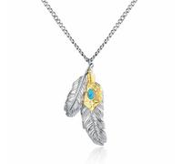Angel Barocco Feather Charm Turquoise Necklace