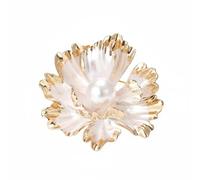 Angel Barocco Gold Peony Pearl Brooch