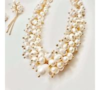 Angel Barocco Irresistible Multi Ivory Pearl Necklace - Gold