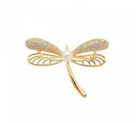 Angel Barocco Natural Freshwater Pearl Dragonfly Brooch