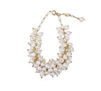 Angel Barocco Various Sized Ivory Pearls Bracelet - Gold