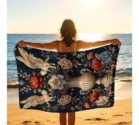 Angel Beach Towel 100 x 150 Sand Resistant Quick Dry, Flower Beach Towels Oversized 40x60 in Portable Comfortable als Bath Towels for Yoga Pool Picnic Blankets Travel Essentials Gifts XTLS-1519