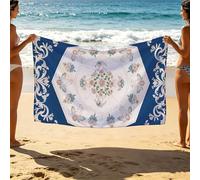 Angel Beach Towel 40 x 88 Inch Lightweight Travel Essentials Flower Beach Towels Oversized 100 x 220 Unisex Soft Comfortable Quick Dry Sand Resistant for Summer Swimming Camping Vacation SLJT-1046