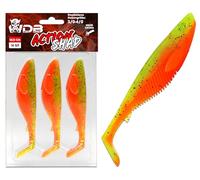 Angel-Berger Wild Devil Baits Action Shad Rubber Fish Artificial Bait Softlure Rubber Bait Pike Perch Zander Fishing Lure Predator Fish Bait (Fire Tiger, 12.5 cm)