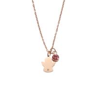 Angel Birthstones Necklace Stainless Steel Neck Chain Baptism Communion Gift Stylish Spiritual Jewelry With Gemstones Elegant Everyday Wear Symbolic Necklace