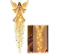 Angel Blessing Wall Light, Cascading Warm LED Starfall Christmas Wall Decor | Starglow Christmas Angel Wall Light, Guardian Angel Gift for Women, Heavenly Night Light for Bedroom & Living Room 1pc
